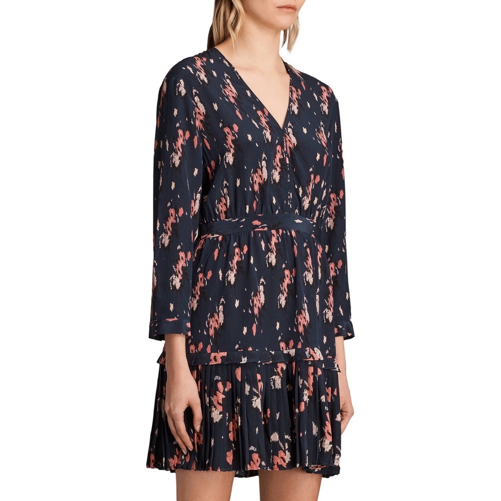 All Saints Silk Mini Dress
